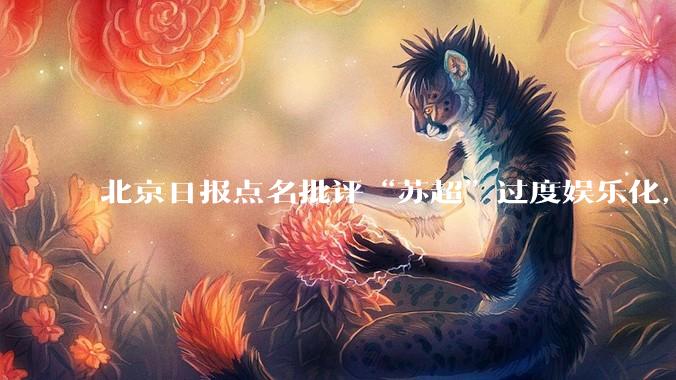 北京日报点名批评“苏超”过度娱乐化，它是否管的太宽了？为什么无良媒体不会被查封取缔？